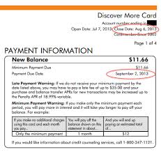 credit card statement