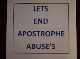 misuse an apostrophe