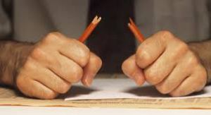 breaking a pencil