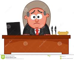 cartoon sad banker