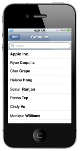 Contact list