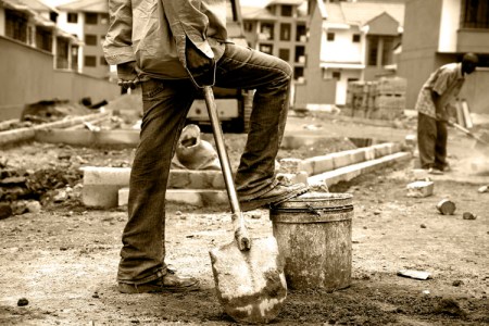 Nairobi city construction A constructor at a site in Nairobi city