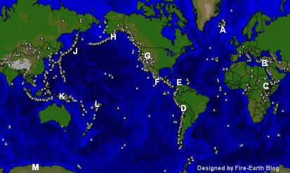 map of volcanoes