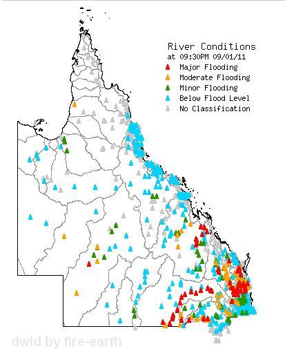 qld flood map 9jan11