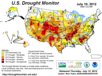 US Drought Map 10july2012