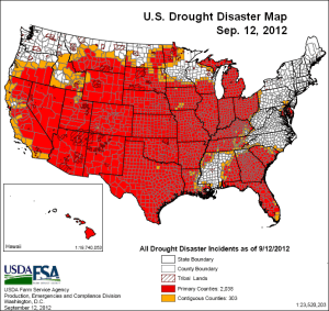 us drought disaster map 12-09-2012