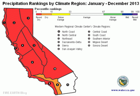 precip ranking calif
