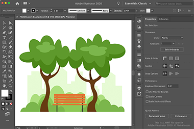 WMF File Screenshot Screenshot of a .wmf file in Adobe Illustrator 2020
