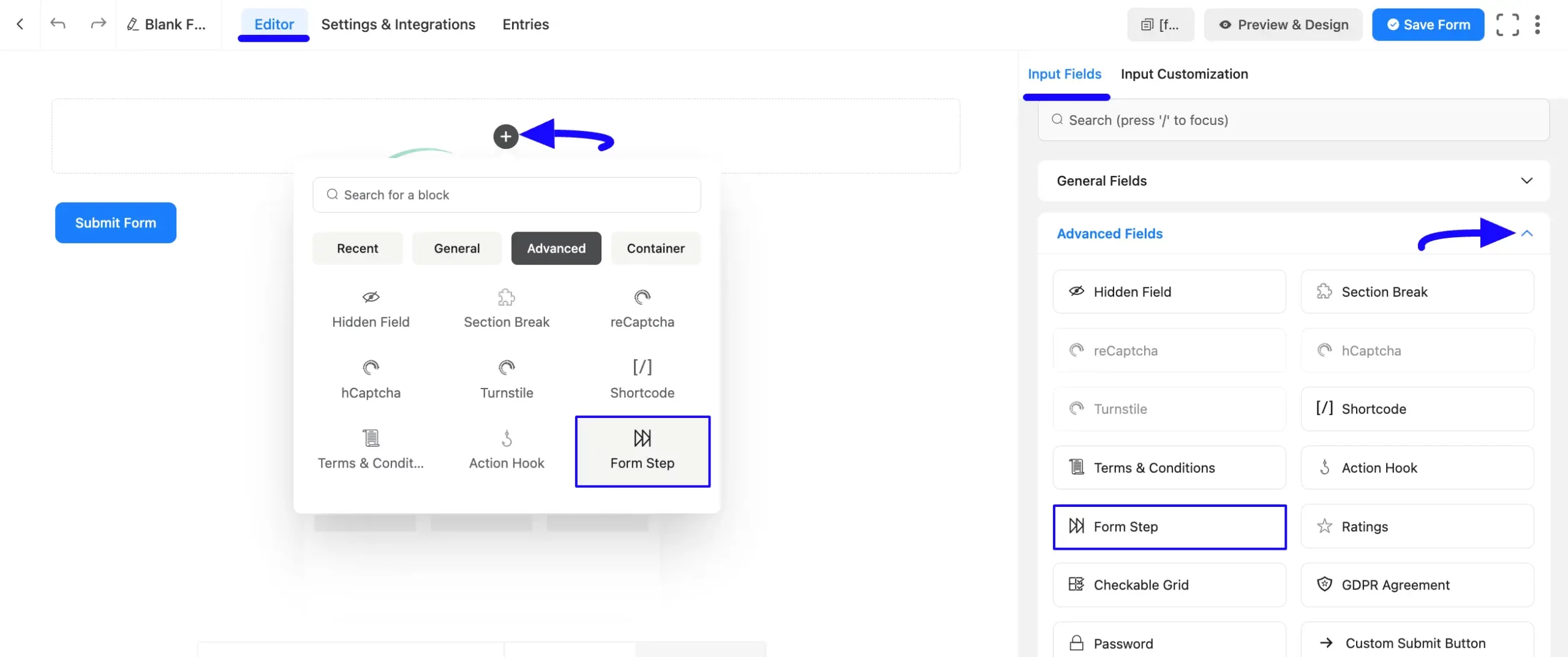 1. Adding Form Step field 1 scaled 45139