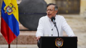Colombian President Gustavo Petro casts his vote during the presidential election on May 31, 2026 in Bogota, Colombia. (Andres Rot/Getty Images)