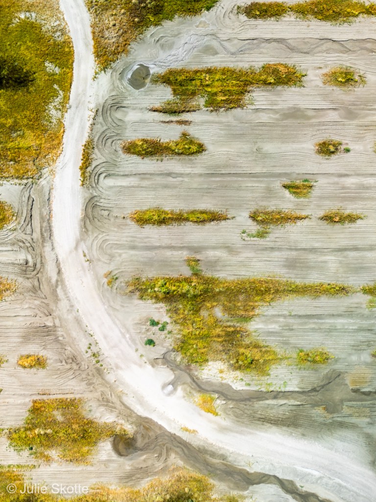 Tegn på minedrift ved Owens Lake i Californien.
