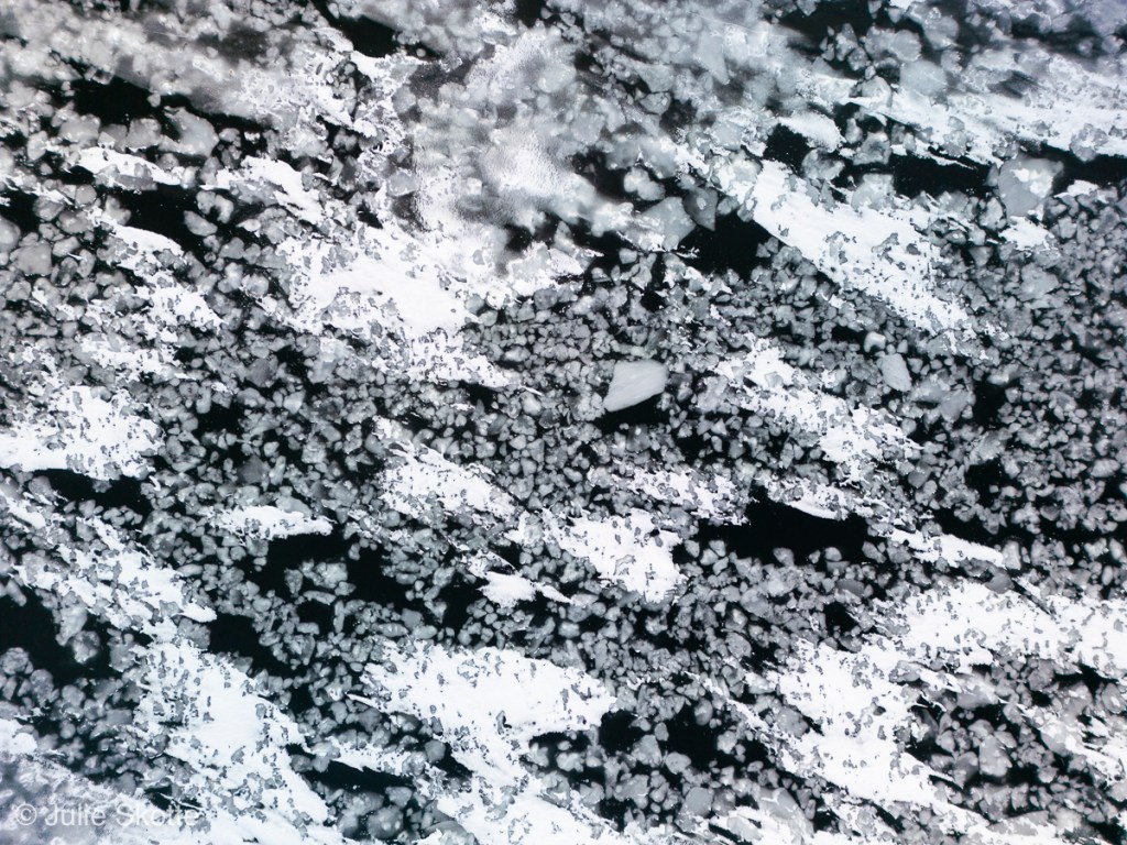 Patterns of ice on Farum Lake, Denmark.