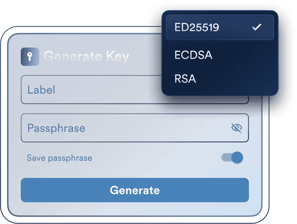 Keygen. SSH key generation