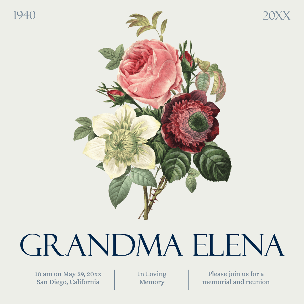 Example of an Obituary Template