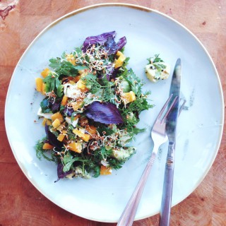 Rainbow Salad With Herbs and Sprouts Galore #fructosefree // Regenbogensalat mit Kräutern und Sprossen #fructosearm // Fructopia.de