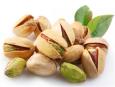 Pistachios on a white background