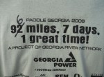 t-shirt After an unplanned excursion in the wrong direction on Carters Lake, Bonnie Putney "corrected" her event T-shirt.