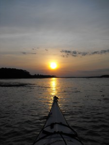sunset with boat