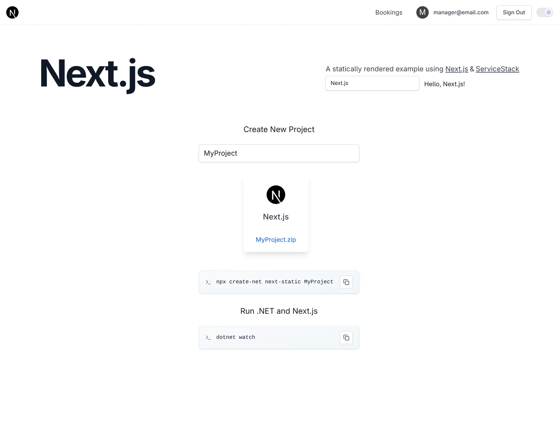 Next.js Static Screenshot