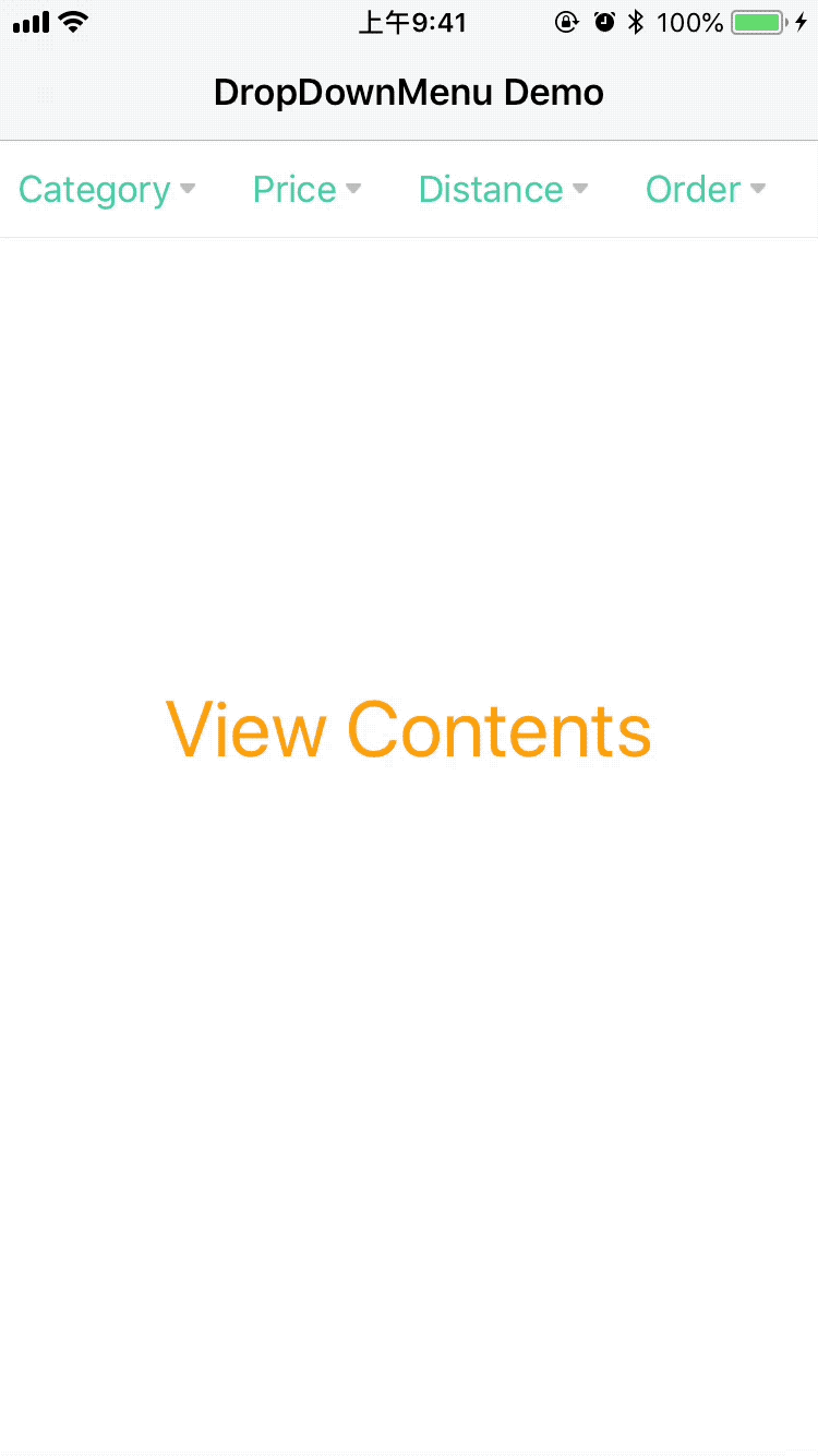 CYDropDownMenu CYDropDownMenu