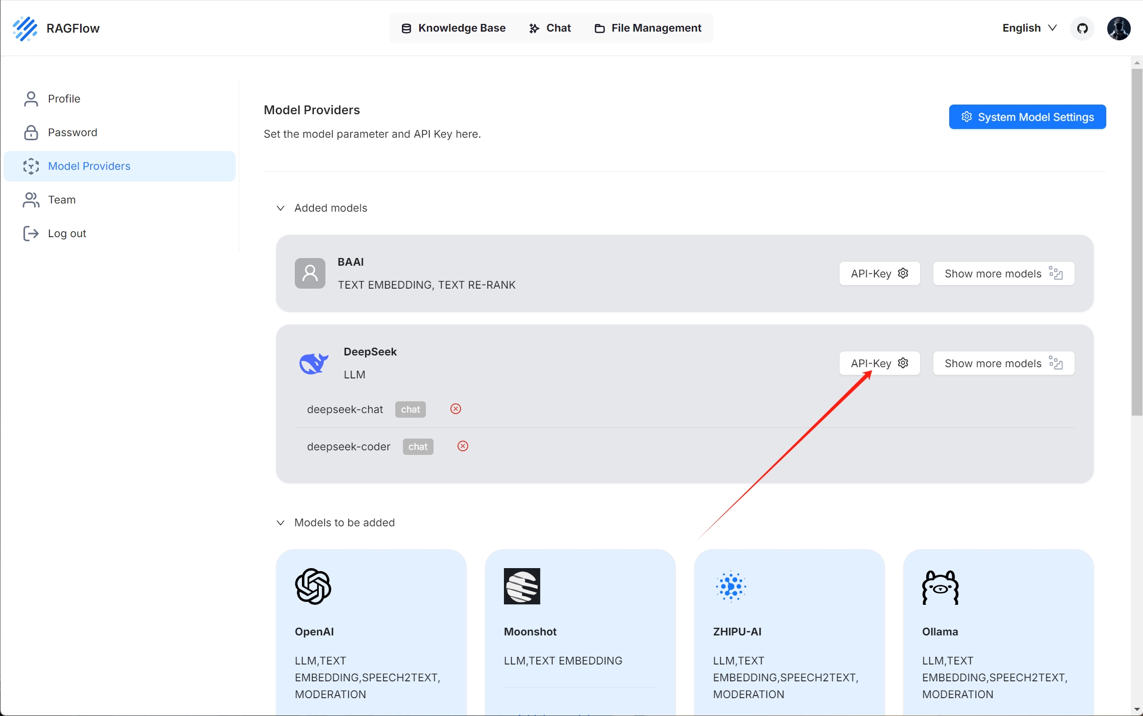 update api key