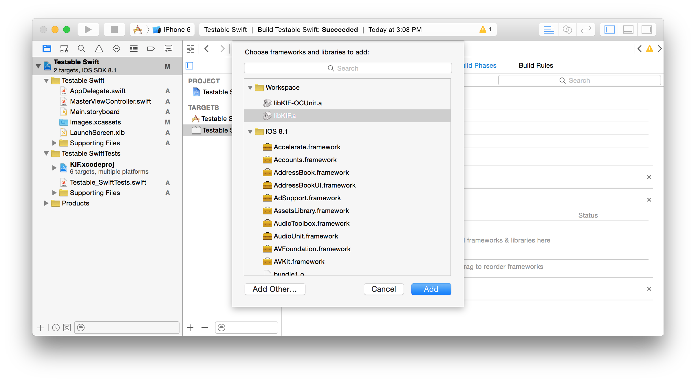 Add libKIF library screen shot