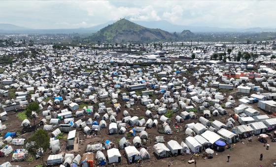 Um campo no leste da República Democrática do Congo fornece segurança a algumas das sete milhões de pessoas deslocadas no país