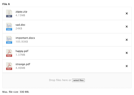 custom file icons in file upload pro