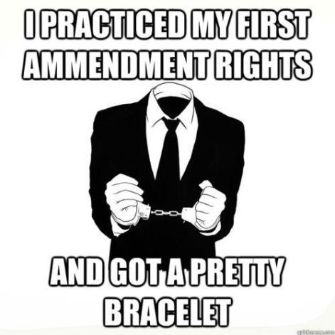 I Practiced My First Ammendment Rights And Got A Pretty Bracelet