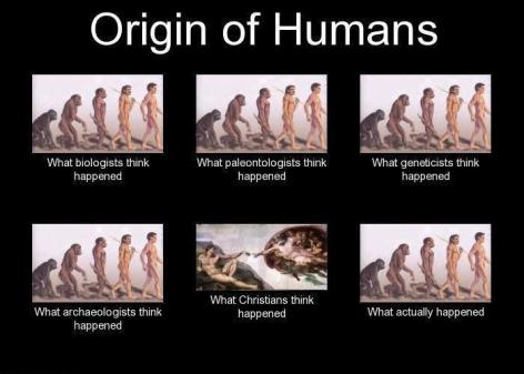 Origin Of Humans What Biologists Think Happened What Paleontologists Think Happened What Geneticists Think Happened What Archaeologists Think Happened What Christians Think Happened What Actually Happened