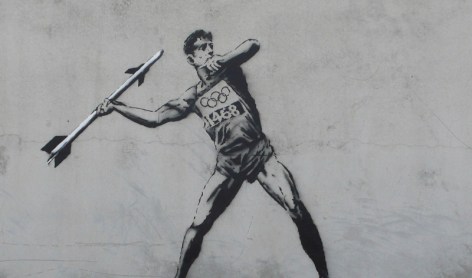 Banksy Missile Javelin Throw Olympics