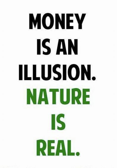 Money Is An Illusion Nature Is Real