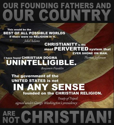 Founding Fathers Country Not Christian
