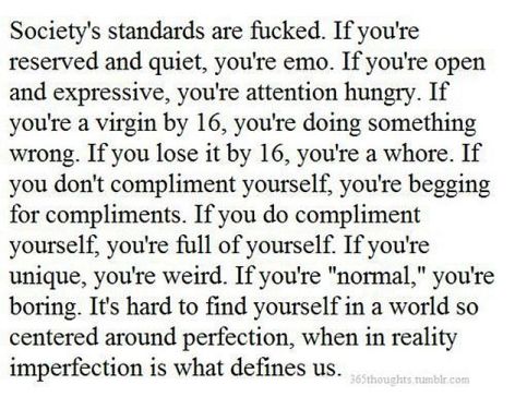 Society's Standards Fucked Reserved Quit Emo