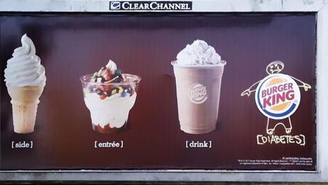 Burger King Side Entree Drink Diabetes