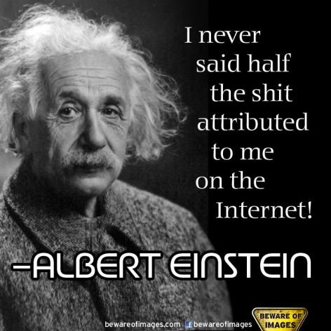 Albert Einstein I Never Said Half The Shit Attributed To Me On The Internet