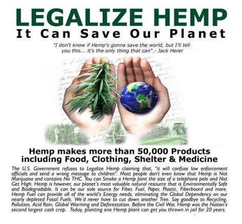 Legalize Hemp It Can Save Our Planet