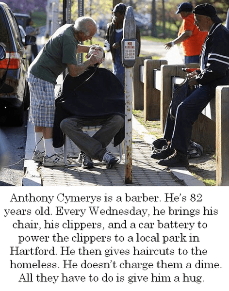 Anthony Cymerys Is A Barber He's 82 Years Old