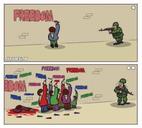 Freedom Writing On The Wall Soldier Kills