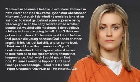 Piper Chapman I Believe In Science