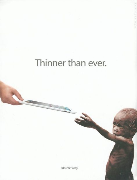 Thinner Than Ever Apple Tablet Starving African Child