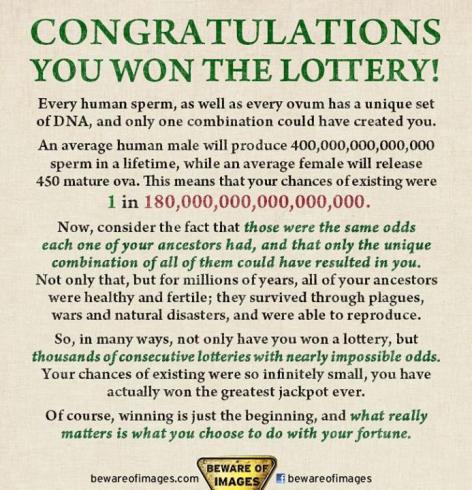 Congratulations You Won The Lottery!