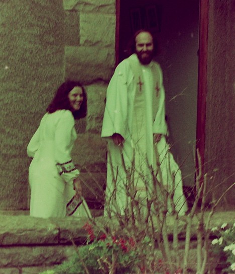 Going into the vestry after the service to attend to the legal bits.