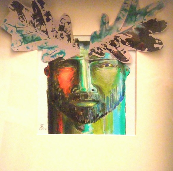 Green Man with antlers
