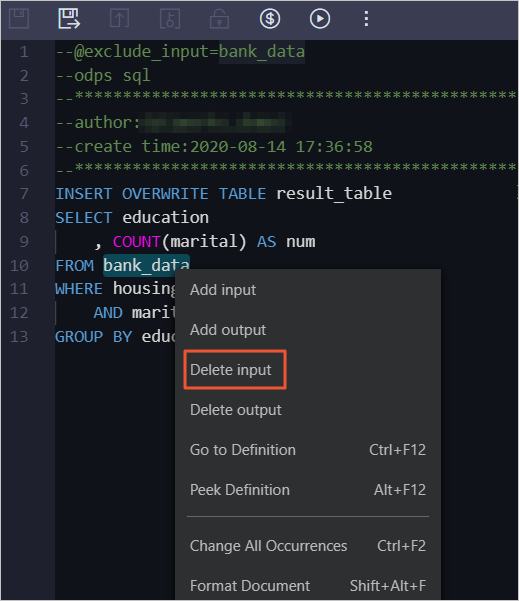 Delete Input