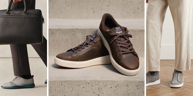 Collection of stylish men's shoes and accessories. Collection of stylish men's shoes and accessories.
