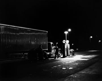 Fueling Truck at Filling Station fueling truck at filling station