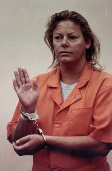Aileen Wuornos in January 1991 aileen wuornos a person with the hands up
