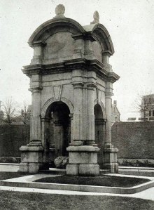 1867 canopy over Plymouth Rock by Hammatt Billings, demolished 1920