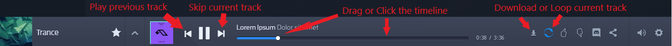player UI features player UI features